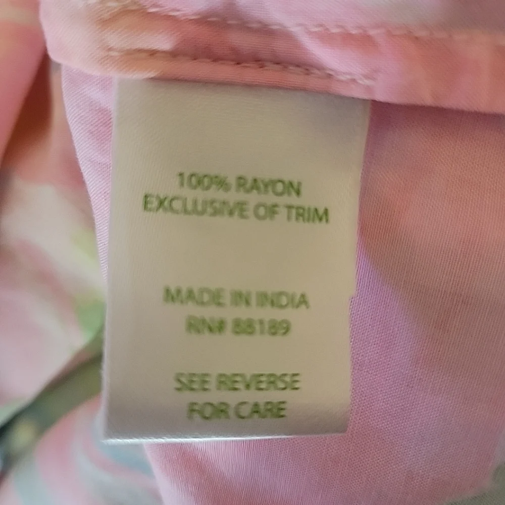 Lilly Pulitzer Pink Green Blue Floral Tank Top - Picture 5 of 8